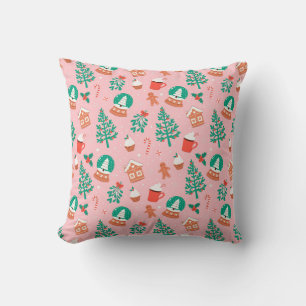 Gingerbread Christmas Throw Pillow