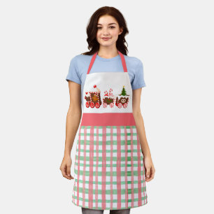 Gingerbread Christmas Train  Apron