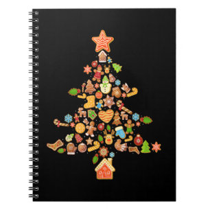 Gingerbread Christmas Tree Cookie Costume Decor Fo Notebook
