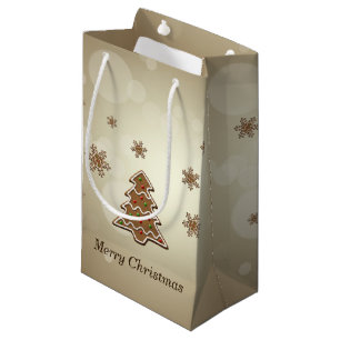 Gingerbread Christmas Tree Small Gift Bag