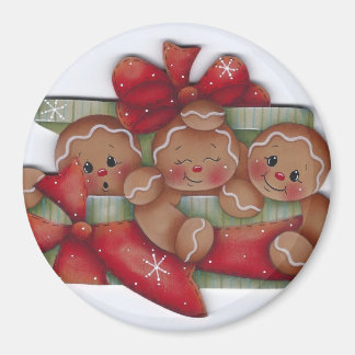 Gingerbread Christmas Trio Magnet