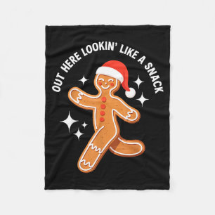Gingerbread Christmas Xmas Couple Hot Girlfriend - Fleece Blanket