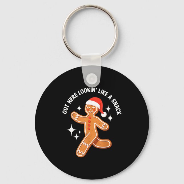 Gingerbread Christmas Xmas Couple Hot Girlfriend - Keychain (Front)