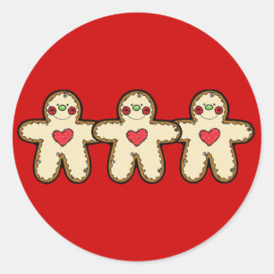 Gingerbread Classic Round Sticker