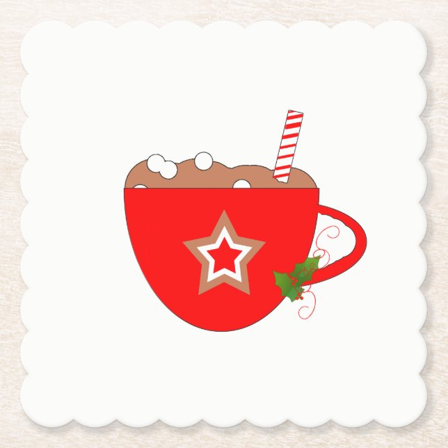 Gingerbread Cocoa Coasters (Front)