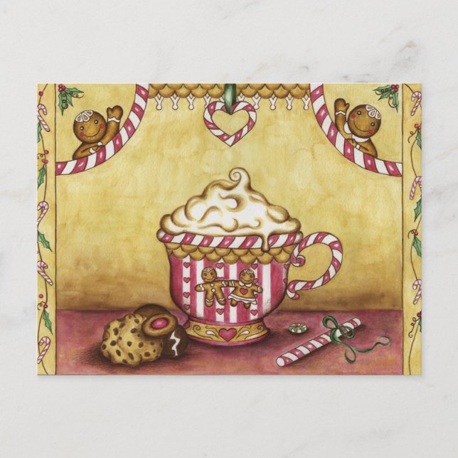 Gingerbread Coffee Holiday Postcards  (Front)