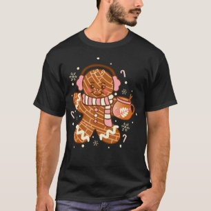 Gingerbread Conchas Pan Dulce Cafecito Mexican Chr T-Shirt