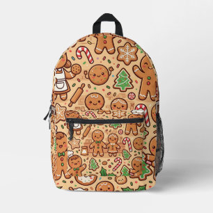 Gingerbread Cookie Backpack – Festive Pattern