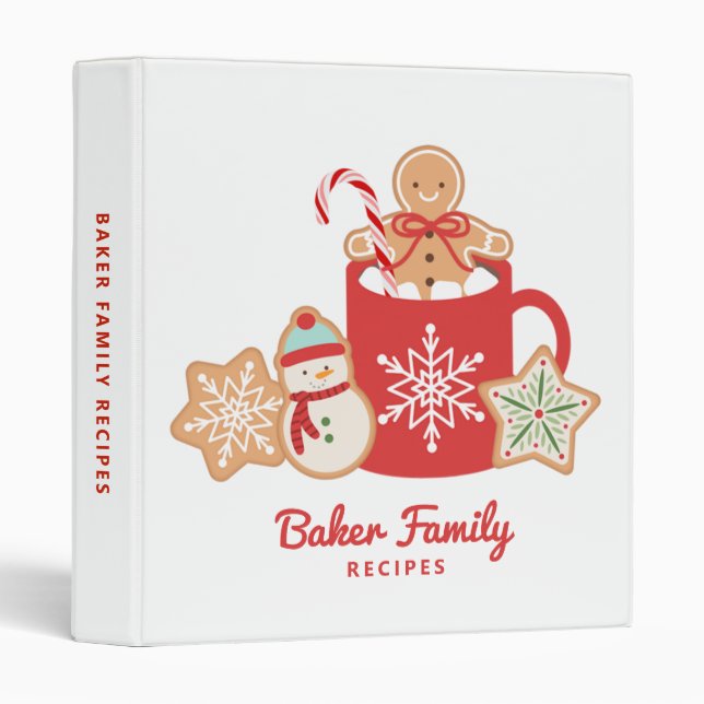 Gingerbread  Cookie | Baked with Love Recipe 3 Rin Binder (Front/Spine)