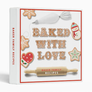 Gingerbread  Cookie   Baked with Love Recipe 3 Rin Binder