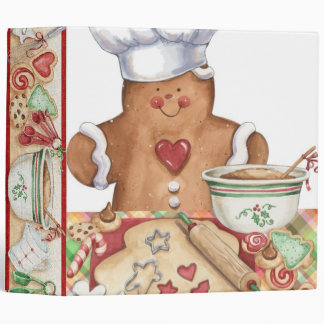 Gingerbread Cookie Baker EZ Turn Ring Binder