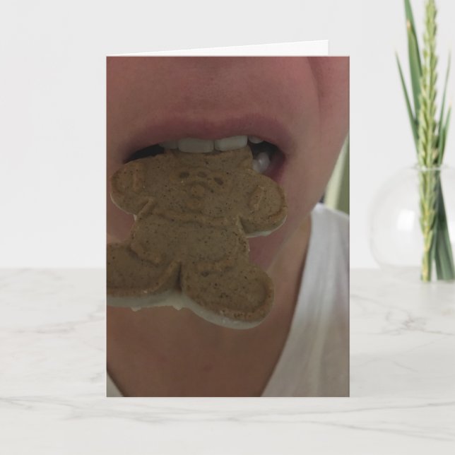 gingerbread cookie card (Front)