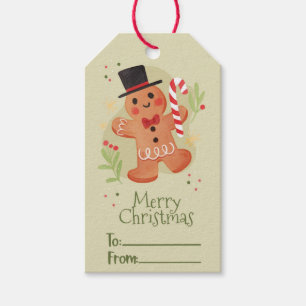 Gingerbread Cookie Christmas Gift Tag
