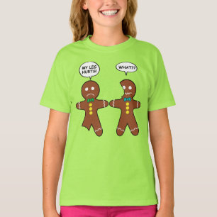 Gingerbread Cookie Christmas Humour Green T-Shirt
