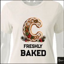 Gingerbread Cookie Christmas Initial Letter C