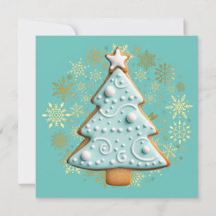 Gingerbread Cookie, Christmas Tree Invitation