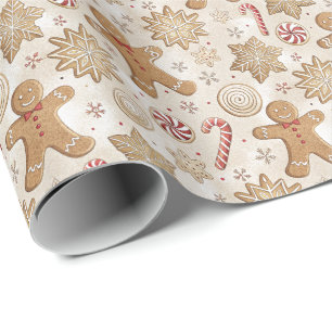 Gingerbread Cookie Christmas Wrapping Paper