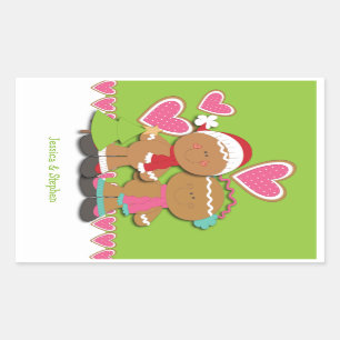 Gingerbread Cookie Couple Christmas Sticker