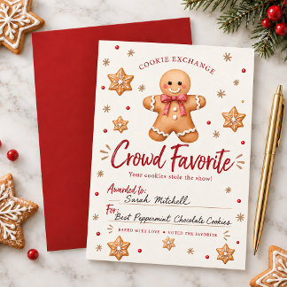 Gingerbread Cookie Exchange Crowd Favourite Award