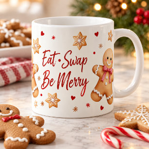 Gingerbread Cookie Exchange Eat Swap Be Merry Mug