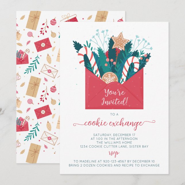 Gingerbread Cookie Exchange Party Invitation (Front/Back)