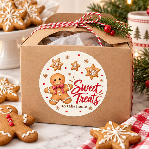 Gingerbread Cookie Exchange Sweet Treats to Take H Classic Round Sticker