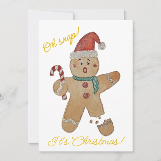 Gingerbread Cookie Flat Holiday Card (Front)