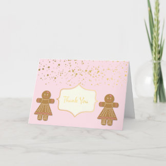 Gingerbread Cookie Girls Christmas Thank You