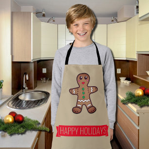 gingerbread cookie - Happy Holidays apron