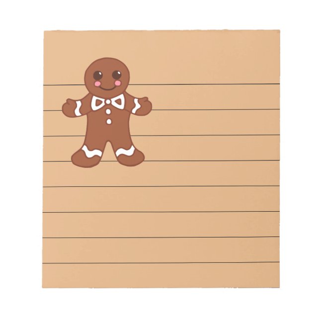 Gingerbread Cookie Notepad  (Front)