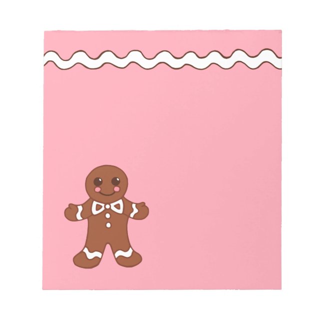 Gingerbread Cookie Notepad  (Front)
