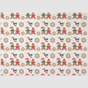 Gingerbread Cookie Pattern Christmas Tissue Paper