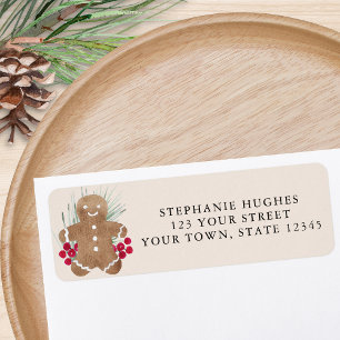 Gingerbread Cookie Return Address 