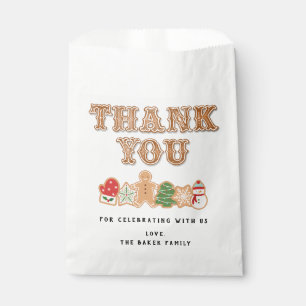 Gingerbread  Cookie   Thank You Favour Bag