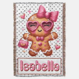 Gingerbread Cookie Throw Blanket