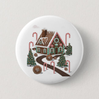 Gingerbread Cookie Wonderland 2 Inch Round Button