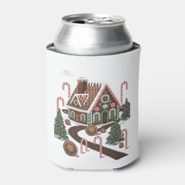Gingerbread Cookie Wonderland Can Cooler (Can Front)
