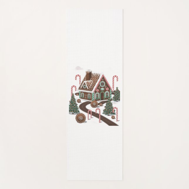 Gingerbread Cookie Wonderland Yoga Mat (Front)