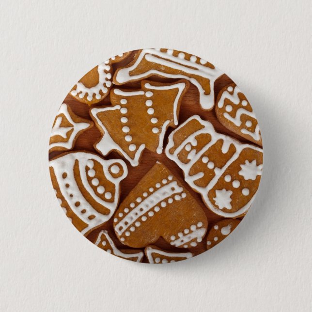 Gingerbread cookies 2 inch round button (Front)