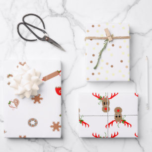 Gingerbread Cookies and Assorted Gift Wrap Sheets