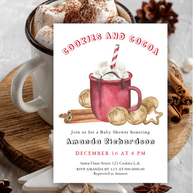 Gingerbread Cookies and Cocoa Baby Shower Invitation (Creator Uploaded)