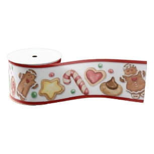 Gingerbread Cookies & Candy Ribbon Grosgrain Ribbon