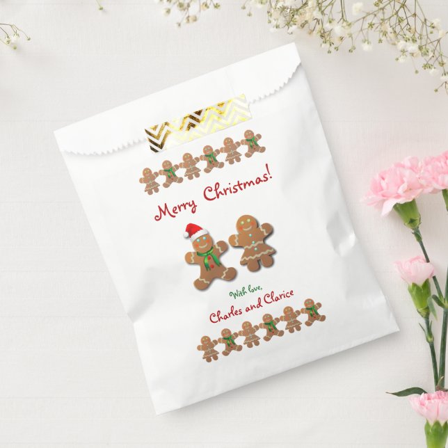 Gingerbread Cookies Celebrating Christmas Favour Bag (Sealed)