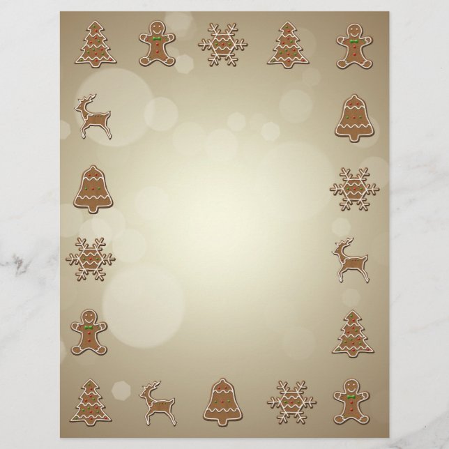 Gingerbread Cookies - Christmas Letterhead (Front)