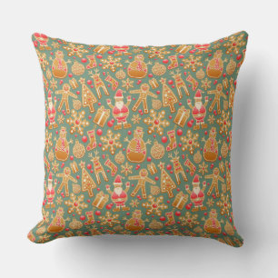 Gingerbread/cookies/Christmas  Throw Pillow