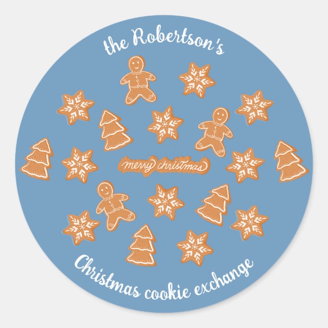 Gingerbread Cookies Classic Round Sticker (Front)