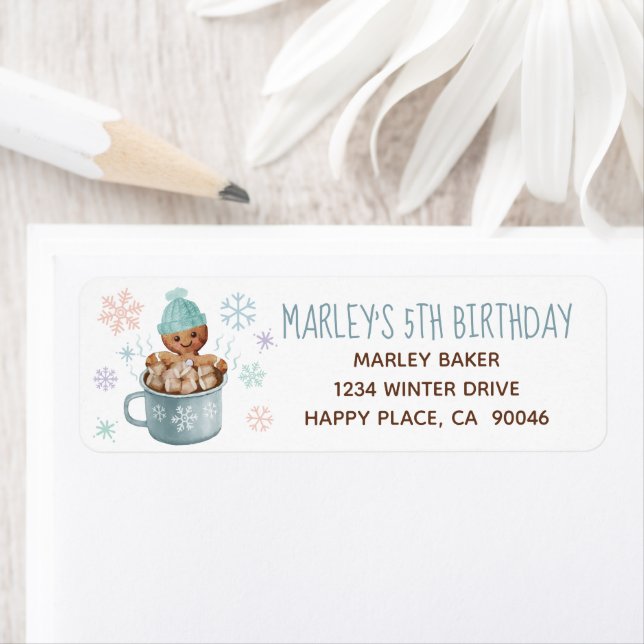 Gingerbread Cookies & Cocoa Winter Boy Birthday  (Insitu)