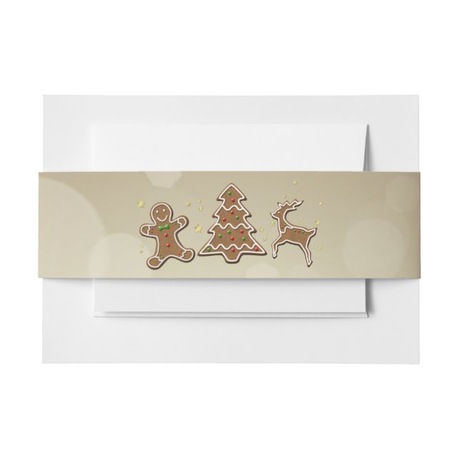 Gingerbread Cookies Invitation Belly Band (Front Example)