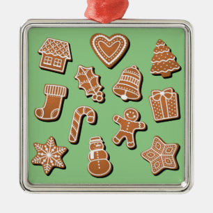 Gingerbread Cookies Metal Ornament