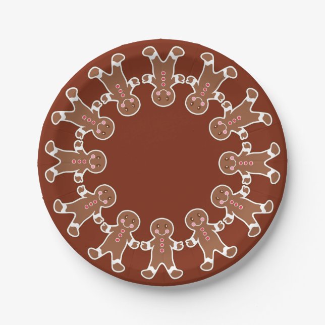 Gingerbread Cookies Paper Plates (Front)